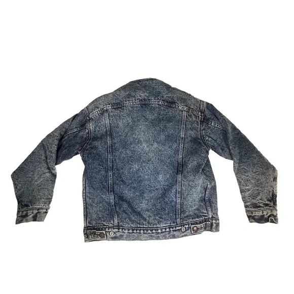 Levi Sherpa Jean Jacket San Francisco MediumUSA Made 80's Trucker Vintage Levi's - Picture 10 of 12